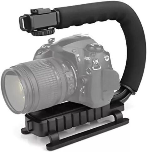 Ultra-Light U Shape Flash Bracket Compatible with Sony FDR-AX100 (Accommodates Microphones, Flashes, Lights) in Kuwait