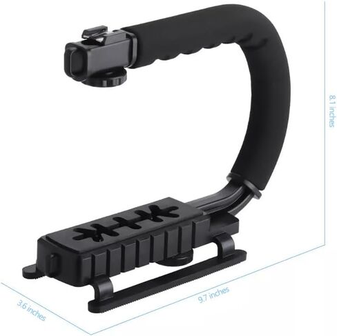 Ultra-Light U Shape Flash Bracket Compatible with Sony FDR-AX100 (Accommodates Microphones, Flashes, Lights) in Kuwait