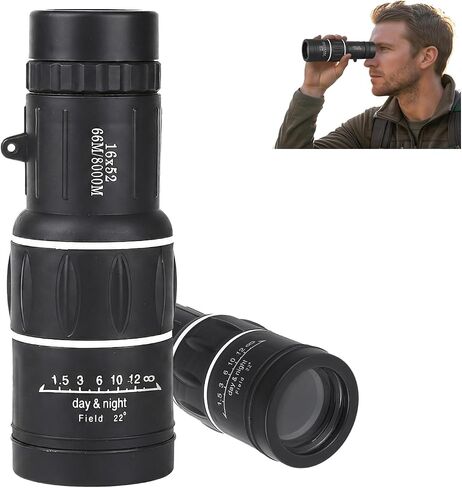 16x52 Monocular Telescope for All Ages – High Powered Compact | Waterproof BAK4 prism, for bird watching, hiking, hunting & wildlife, great gift for men dad husband, outdoor essential in Kuwait