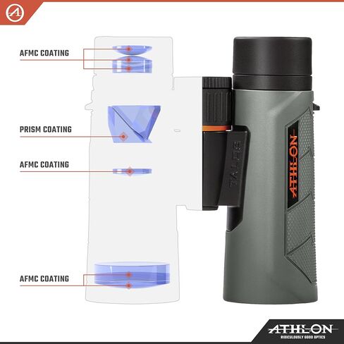 Athlon Optics Talos G2 HD 10x42 Binoculars, Eye Relief, Waterproof | For Hunting, Birdwatching, and Adults & Kids | High-Powered, HD Glass, Eye Relief | Waterproof and Fogproof in Kuwait