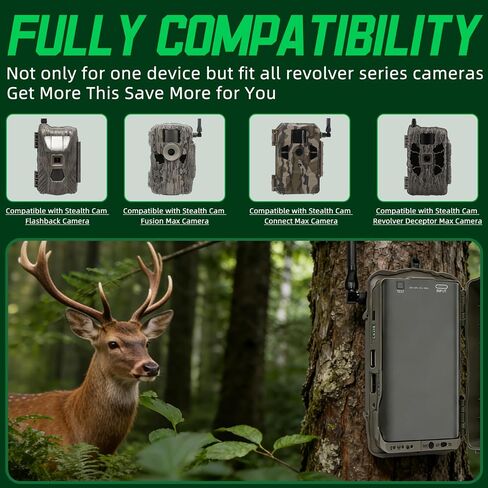 2 Pack Replacement Battery Pack for Stealth Cam Fusion/Deceptor/Connect Max & Flashback Hunting Cellular Trail Camera, 6000mAh Rechargeable Lithium Battery Cartridge Features Type-C Fast Charging in Saudi Arabia