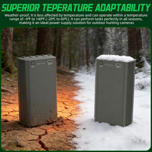 2 Pack Replacement Battery Pack for Stealth Cam Fusion/Deceptor/Connect Max & Flashback Hunting Cellular Trail Camera, 6000mAh Rechargeable Lithium Battery Cartridge Features Type-C Fast Charging in Saudi Arabia