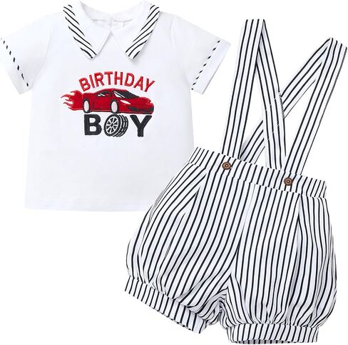 Baby Boy First Birthday Outfit, Embroidered 1st Birthday Outfit in Kuwait