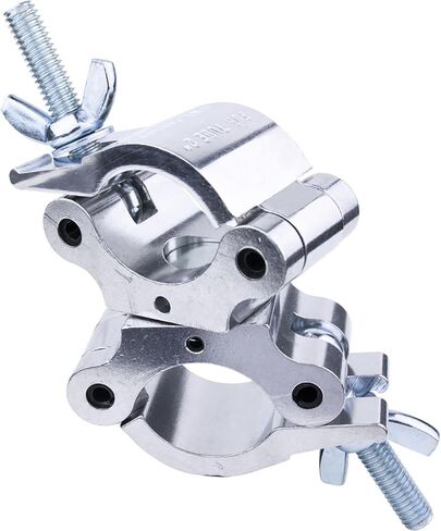 Kupo Mighty Half Swivel Coupler, High Strength Low Profile Rigging Clamp with 360 Degree Movement for Professional Truss and Pipe Mounting - Silver (KG810412) in Kuwait
