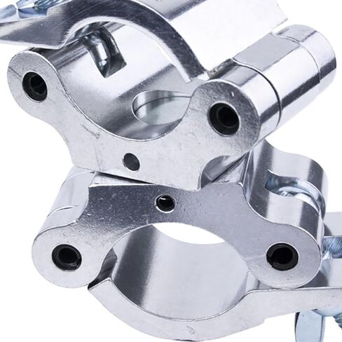 Kupo Mighty Half Swivel Coupler, High Strength Low Profile Rigging Clamp with 360 Degree Movement for Professional Truss and Pipe Mounting - Silver (KG810412) in Kuwait