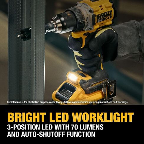 DEWALT 20V MAX XR Brushless Cordless 1/2 in. Drill Driver Kit With DEWALT POWERPACK Batteries and Charger (DCD801QQ2) (Renewed) in Kuwait