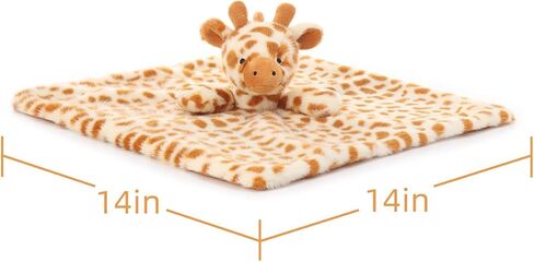 Apricot Lamb Clever Giraffe Soft Loveys Security Blanket Baby 14x14'' in Kuwait