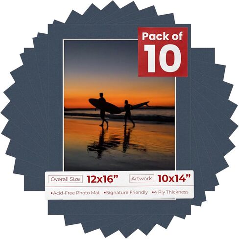 Navy Blue Mat Board for 12x16 Frames - Fits 10x14 Photos - 1 Mat in Kuwait