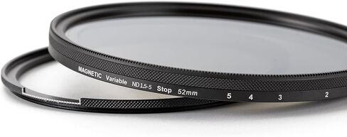 Kase Wolverine Magnetic 52mm 2nd Generation Vari ND 1.5-5 Stop ND3 to ND32 Shockproof Tempered Optical Glass Filter Incl Anti-Rotation Adapter in Kuwait