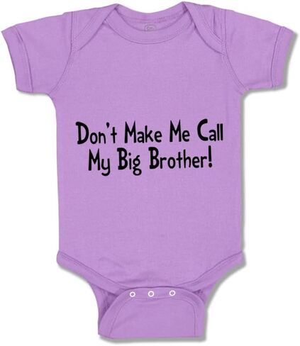 Cute Rascals Custom Baby Bodysuit Don'T Make Me Call My Big Brother! Funny Boy & Girl Baby Clothes in Saudi Arabia