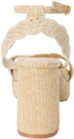 Matisse Women's Maiden Platform Heels, Ankle Strap Sandals with Block Heel, Woven Braided Design (Natural, US Footwear Size System, Adult, Women, Numeric, Medium, 8) in Kuwait