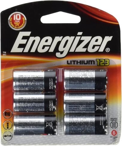 New Energizer 123 Lithium Photo Battery 6 Pack 3 Volts 10 Year Shelf Life for Digital Electronics in Saudi Arabia