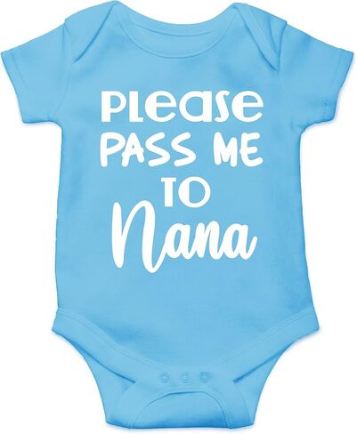 CBTwear Please Pass Me to Nana Funny Grandma Baby Bodysuit (6M, LB) in Kuwait