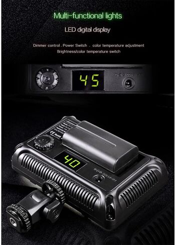 LED Video Light On-Camera Bi-Color 3200-5600K Pocket-Sized Photography Lighting with Built in Battery for DSLR Camera in Kuwait