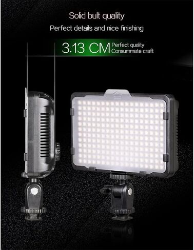 LED Video Light On-Camera Bi-Color 3200-5600K Pocket-Sized Photography Lighting with Built in Battery for DSLR Camera in Kuwait