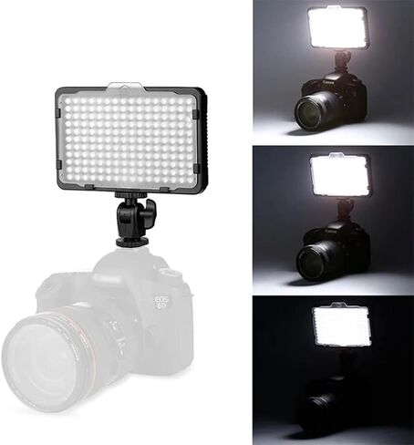 LED Video Light On-Camera Bi-Color 3200-5600K Pocket-Sized Photography Lighting with Built in Battery for DSLR Camera in Kuwait