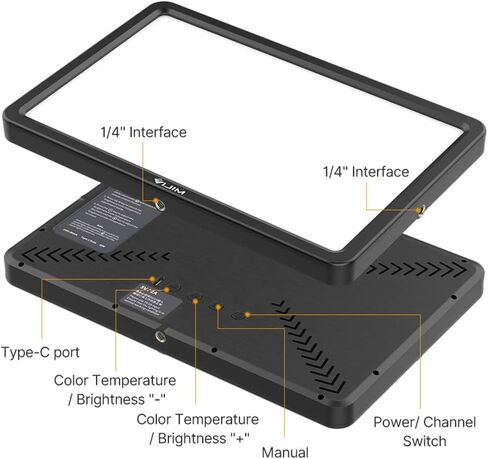 Lampu Panel Video 2500K-9000K dengan Remote Control Dapat DiredupkanSiaran Langsung Fotografi Studio Foto in Kuwait