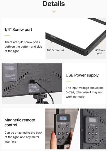 Lampu Panel Video 2500K-9000K dengan Remote Control Dapat DiredupkanSiaran Langsung Fotografi Studio Foto in Kuwait