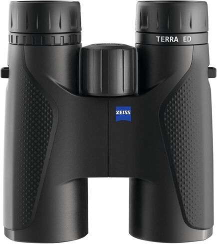 Zeiss 10x42 Terra ED Binoculars (Black) | Fogproof and waterproof housing, field of view at 1,000 meters 14mm eye relief, eye relief SCHOTT ED glass with a hydrophobic in Kuwait