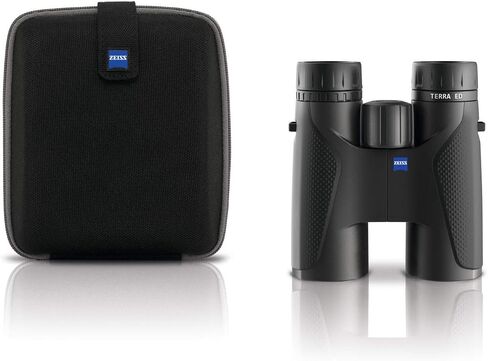 Zeiss 10x42 Terra ED Binoculars (Black) | Fogproof and waterproof housing, field of view at 1,000 meters 14mm eye relief, eye relief SCHOTT ED glass with a hydrophobic in Kuwait