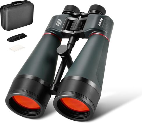 ESSLNB 30x80 Astronomy Binoculars Giant for Adults, Waterproof Outdoor Binoculars for Travel Stargazing Bird Watching Hunting with Built-in Tripod Adapter and Carrying Bag (Black) in Kuwait