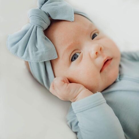 KYTE BABY Rayon Made from Bamboo Bow, (3-6 Months, Fog) in Kuwait