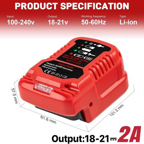 DONGPUCUN 20V 5.0Ah Lithium Battery and Charger Kit for Bauer 20V Battery with Compact Portable Charger for Bauer 20V Lithium Batteries in Kuwait