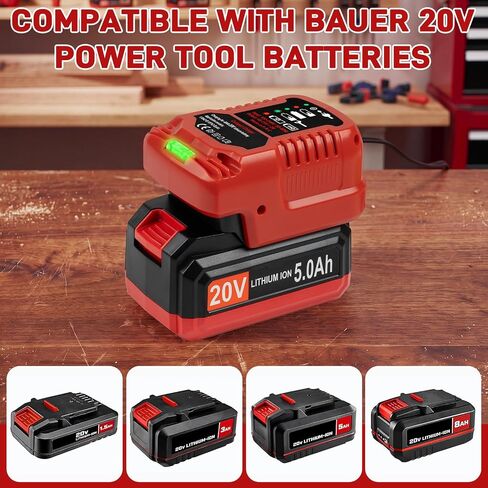 DONGPUCUN 20V 5.0Ah Lithium Battery and Charger Kit for Bauer 20V Battery with Compact Portable Charger for Bauer 20V Lithium Batteries in Kuwait