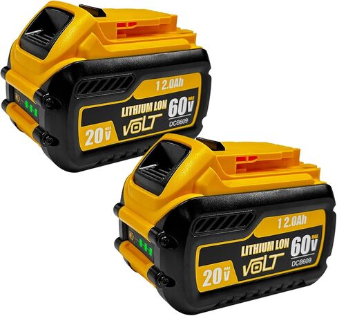 12000mAh Replacement Battery for Dewalt 20V/60V Max Batteries 2 Pack Compatible with Dewalt 20V/60V Cordless Power Tools DCB606 DCB609 DCB612 DCB200 DCB206 DCB207 in Kuwait