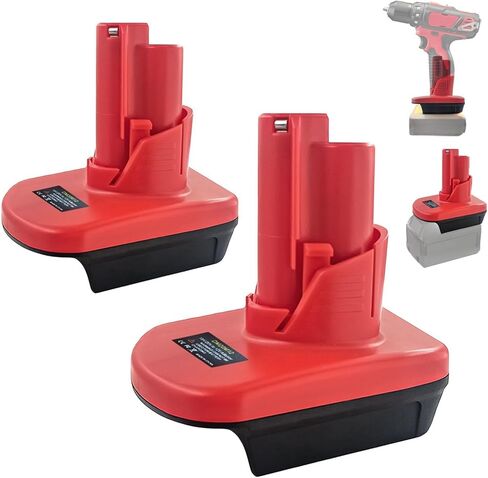2 Pack for Milwaukee M-18 to M-12 Battery Adapter, DM20M12 for Milwauke 18V to 12V Converter, Convert for Dewalt 20V to 12V Power Tools in Kuwait