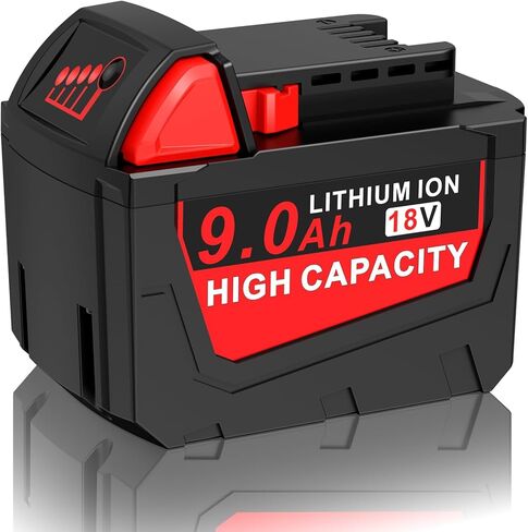 9.0Ah 18V Replacement for Milwaukee MK-18 Battery Battery Compatible with MK-18 MK-18B 18V 48-11-1840 48-11-1850 48-11-1828 48-11-1820 Cordless Power Tools in Kuwait