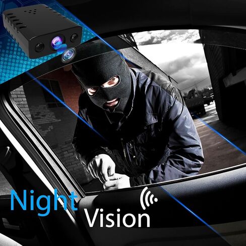 Smallest Wireless WiFi Battery Camera,HD1080P Security Camera,Portable Baby Monitor Nanny Cam with Video Recording Live Feed Night Vision,Motion Detection,Cloud Storage for Security with iOS Android in Kuwait