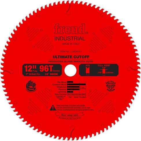 Freud LU85R012: 12" Carbide Tipped Saw Blade for Crosscutting in Kuwait