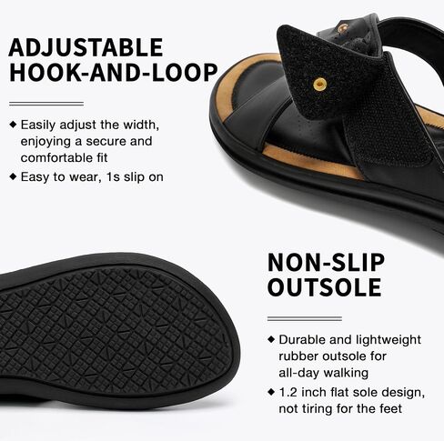 Ecetana Womens Sandals Comfortable Dressy Summer Slip On Slides for Walking | Chic adjustable cross floral straps - cushioned footbed - durable non-slip flat sole for all-day comfort casual daily wear in Kuwait