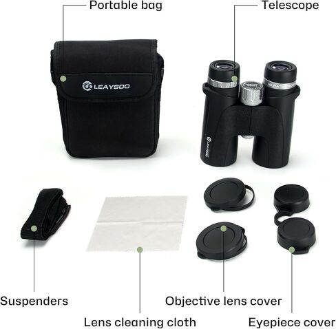 Jingjian 10x42 Binoculars, FMC Fully Multi-Coated IPX7 Nitrogen Purged 18mm Long Eye Relief for Bird Watching Hunting Stargazing in Kuwait