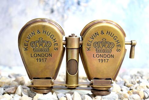 Handmade Vintage Kelvin & Hughes London 1917 Brass Folding Binoculars Antique Maritime Engraved Nautical Binocular Any Occasion in Saudi Arabia