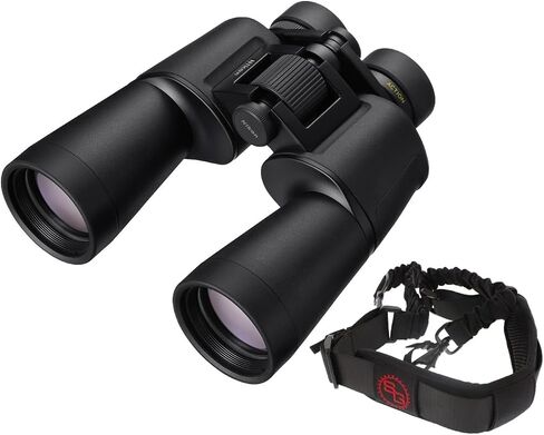 Nikon 7x50 Action Binoculars Bundle | Strap, wide Field of View, long eye relief for comfortable viewing with, 50mm lenses gathers maximum light, (2 items) in Kuwait
