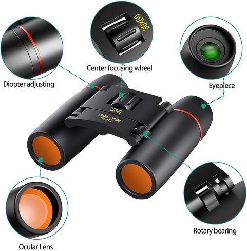 30x60 Binoculars for Adults and Kids,Folding Binoculars Telescope for Bird Watching Travel Sightseeing Hunting Concert Theater Opera in Kuwait