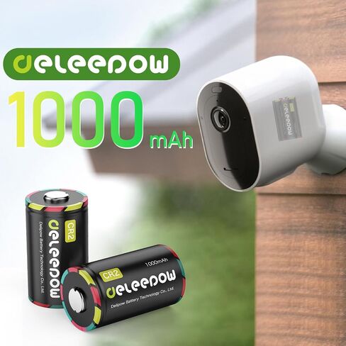 CR2 3V Lithium Battery 1000mAh,12 Pack,Long Lasting Power | High Capacity,Non-rechargeable, for Laser Rangefinders, Film Cameras, Instant Cameras, Door Sensors, Alarm Sensors in Kuwait