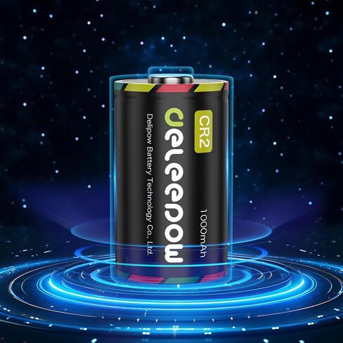 CR2 3V Lithium Battery 1000mAh,12 Pack,Long Lasting Power | High Capacity,Non-rechargeable, for Laser Rangefinders, Film Cameras, Instant Cameras, Door Sensors, Alarm Sensors in Kuwait