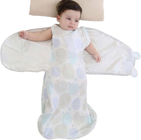 Baby Swaddle Sack, Adjustable for Startle Reflex, Cotton, 2-Way Zipper for Easy Diaper Changes, Swaddle Bag Swaddle Wrap for Babies 6-12 Months (Purple) in Kuwait