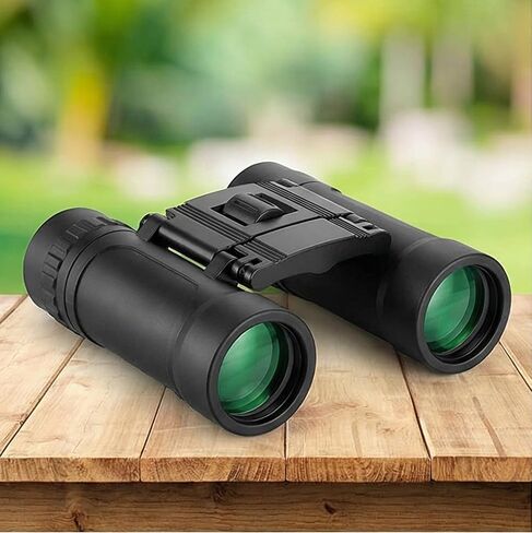 High Powered 10x25 Binoculars for Hunting, Rugged Portable Folding Telescope for Adult Hunters and Campers Black in Kuwait