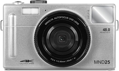 Minolta MND25 48MP Autofocus Camera, 4K Video, 16X Zoom (Blue) | Capture sharp photos and video with intuitive controls for travel, family and everyday moments. in Kuwait