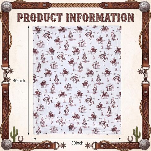 Tegeme Brown Western Baby Blanket Cowboy Blankets Western Stuff for Newborn | 30 x 40 Inches Baby Receiving Soft Blankets for Boys Girls Warm Lightweight Nursery Western Stuff for Toddlers Son Daughter in Kuwait