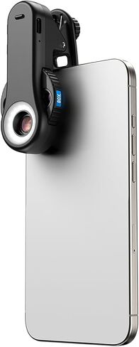ASHATA 40X 80X 120X Phone Microscope Lens 4-Level Zoom Wheel 3-Second Switching 92+ CRI Dual Light Portable Microscope with Universal Clip for Smartphones Tablets Fabric Jewelry in Kuwait