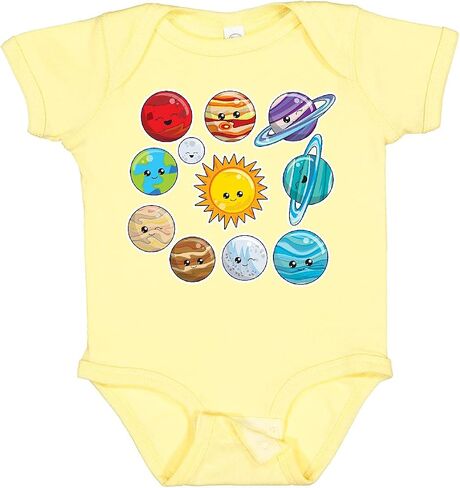 inktastic Happy Sun Moon and Planets Baby Bodysuit in Kuwait