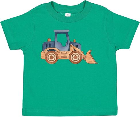 inktastic Blue Front Loader Tractor Construction Vehicle Toddler T-Shirt in Kuwait