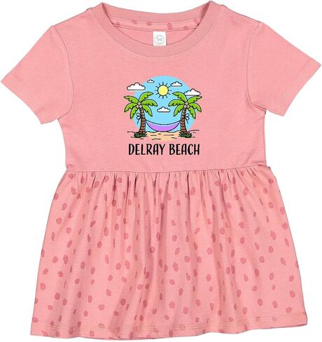 inktastic Summer Vacation in Delray Beach Infant Dress in Kuwait