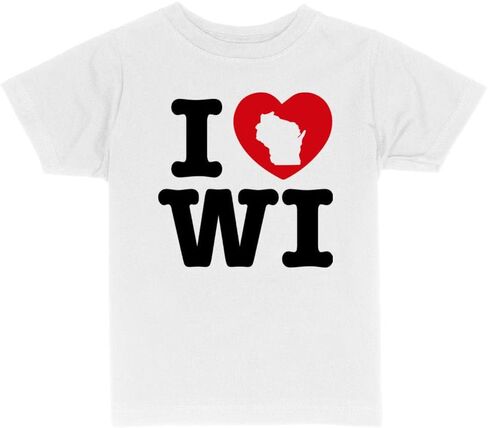 I Love Wisconsin Toddler Kids T-Shirt in Kuwait