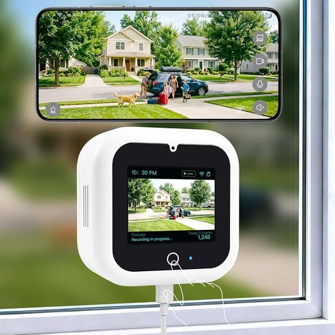 5MP 3K Indoor Window Camera with Multifunction Back Screen, AI Color Night Vision for Home Security, 2.4/5GHz WiFi, Motion Detection, Two-Way Audio, 24/7 Recording, Easy Install, Dome Cameras in Kuwait